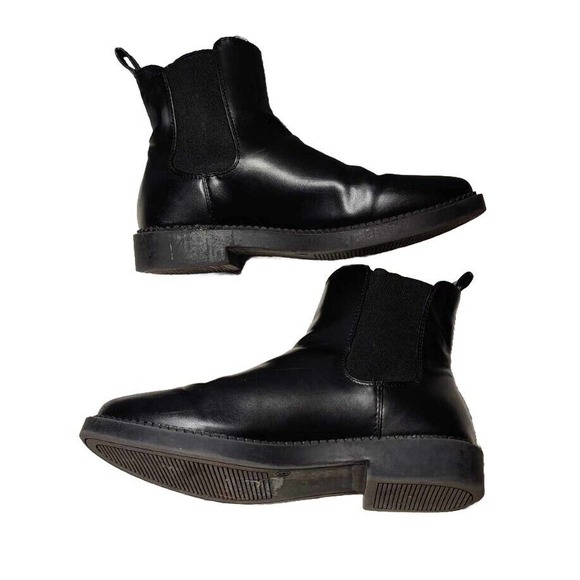 Asos Black Chelsea Ankle Boots Faux Leather Size 6 Womens - Picture 2 of 7